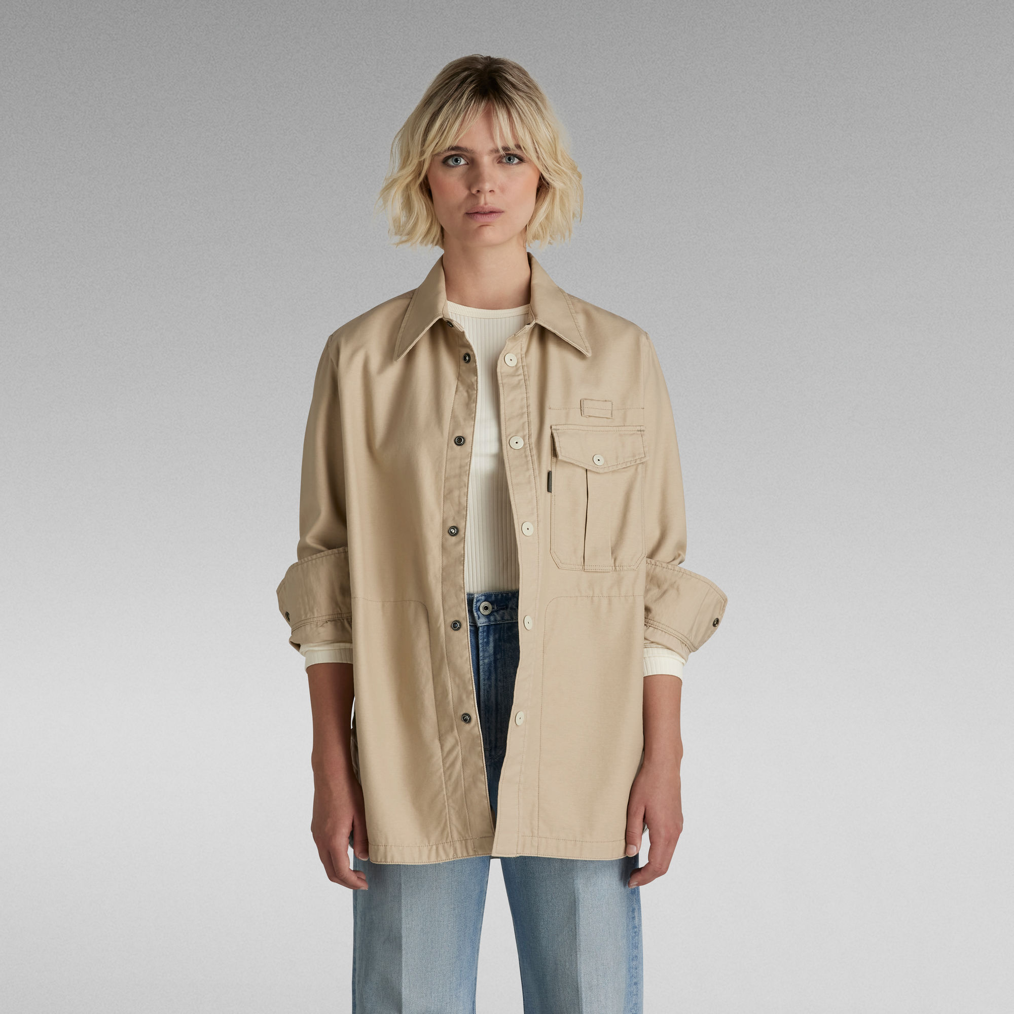 G-Star RAW Naval Collar Overshirt 2.0 - Beige - Dames