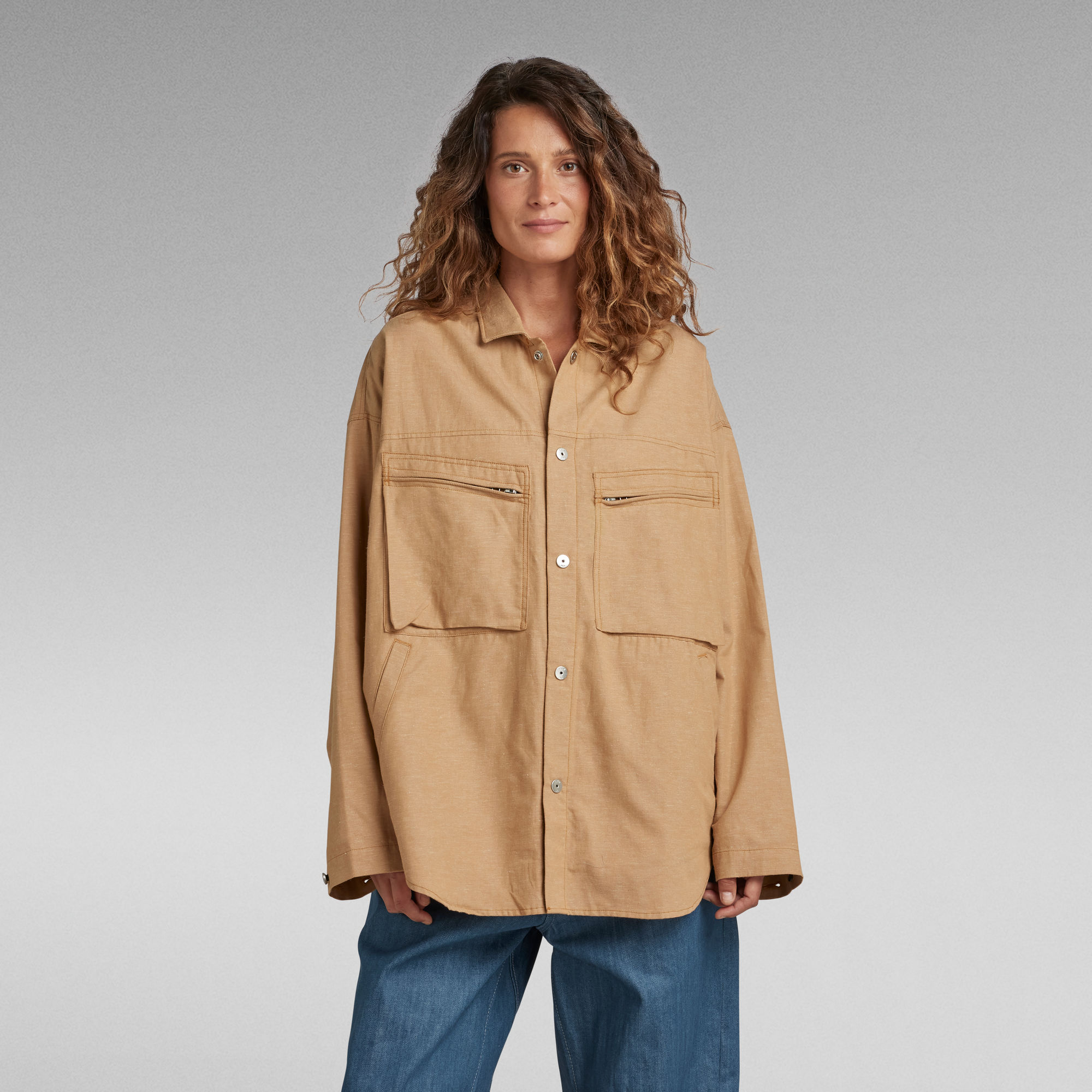 G-Star RAW Chest Pocket Overshirt - Bruin - Dames