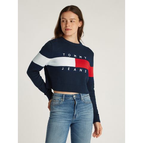 TOMMY JEANS Gebreide trui TJW CENTER FLAG SWEATER EXT