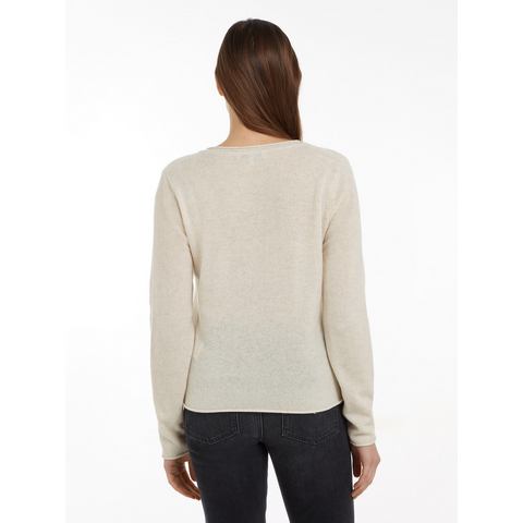 Tommy Hilfiger Gebreide trui SOFT WOOL V-NK SWEATER met v-hals van 100% wol