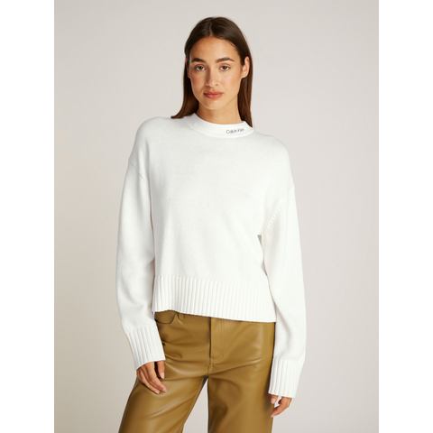 Calvin Klein Gebreide trui LOGO EMBRO SWEATER met geborduurd logo