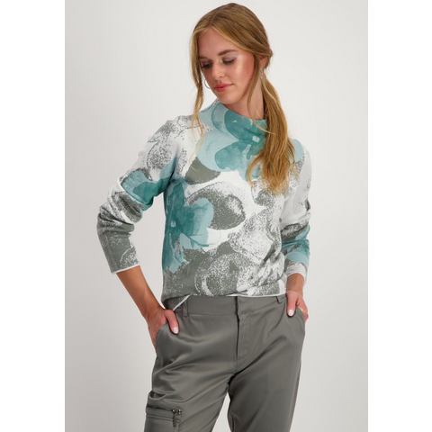 Monari Gebreide trui Pullover jacquard bloem