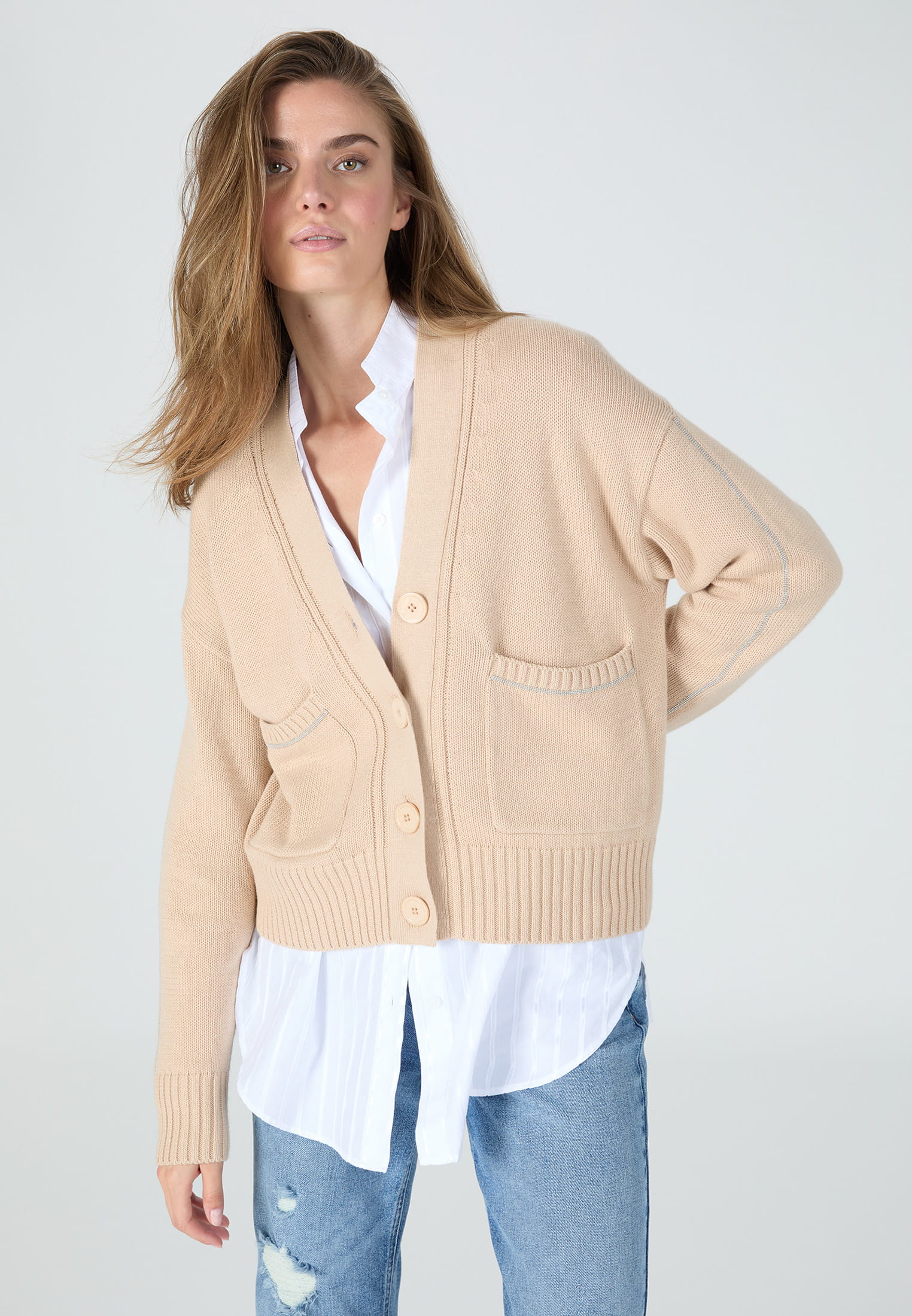 MARC AUREL Strickjacke aus Cashmere Mix