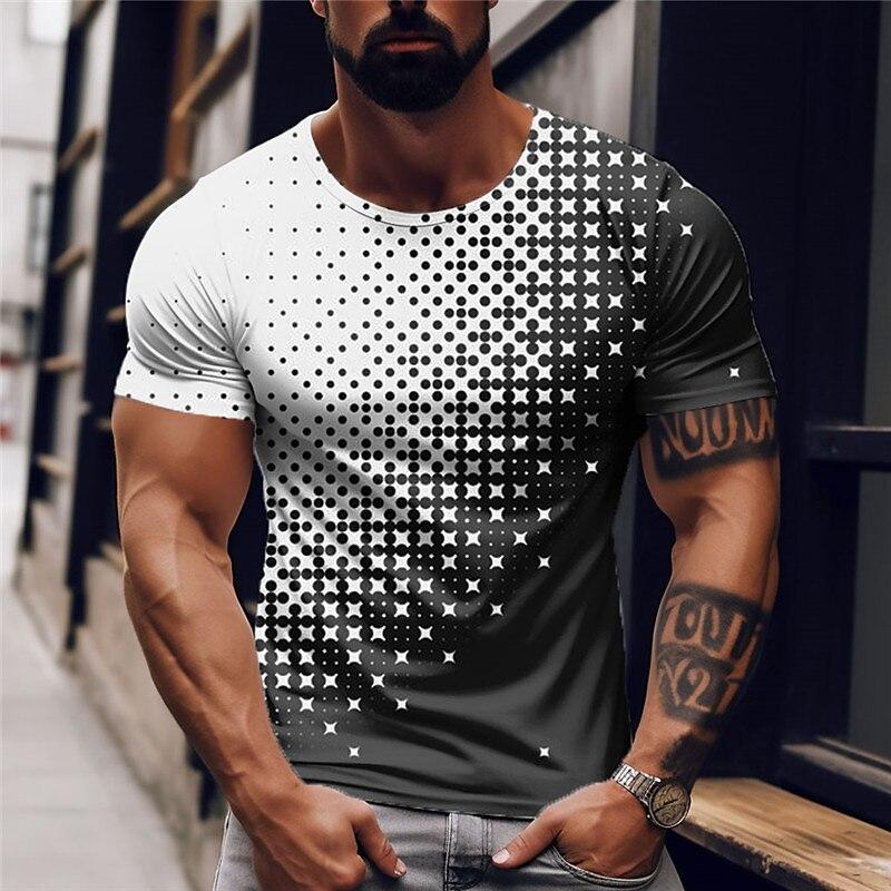 ETST 03 Zomer heren T-shirt oversized tees top contrast print slim fit shirt punk korte mouw casual herenkleding designer streetwear M