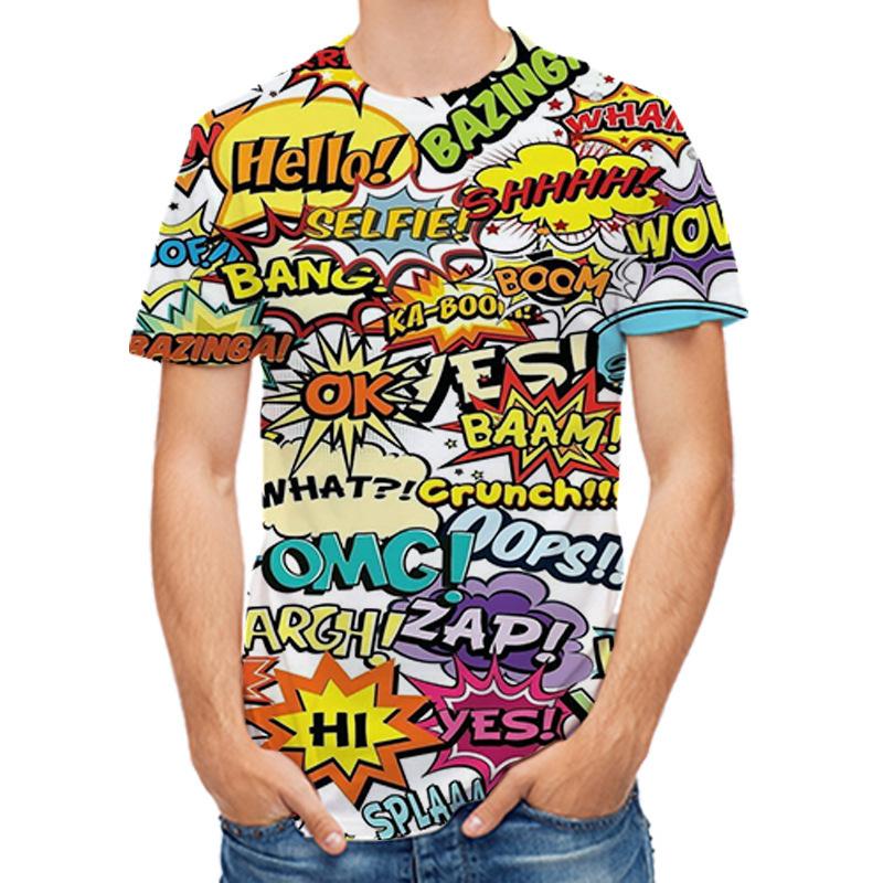 WowClassic Heren Tee Cartoon 3D Print T-shirt Man Korte Mouw Zomer Tops S