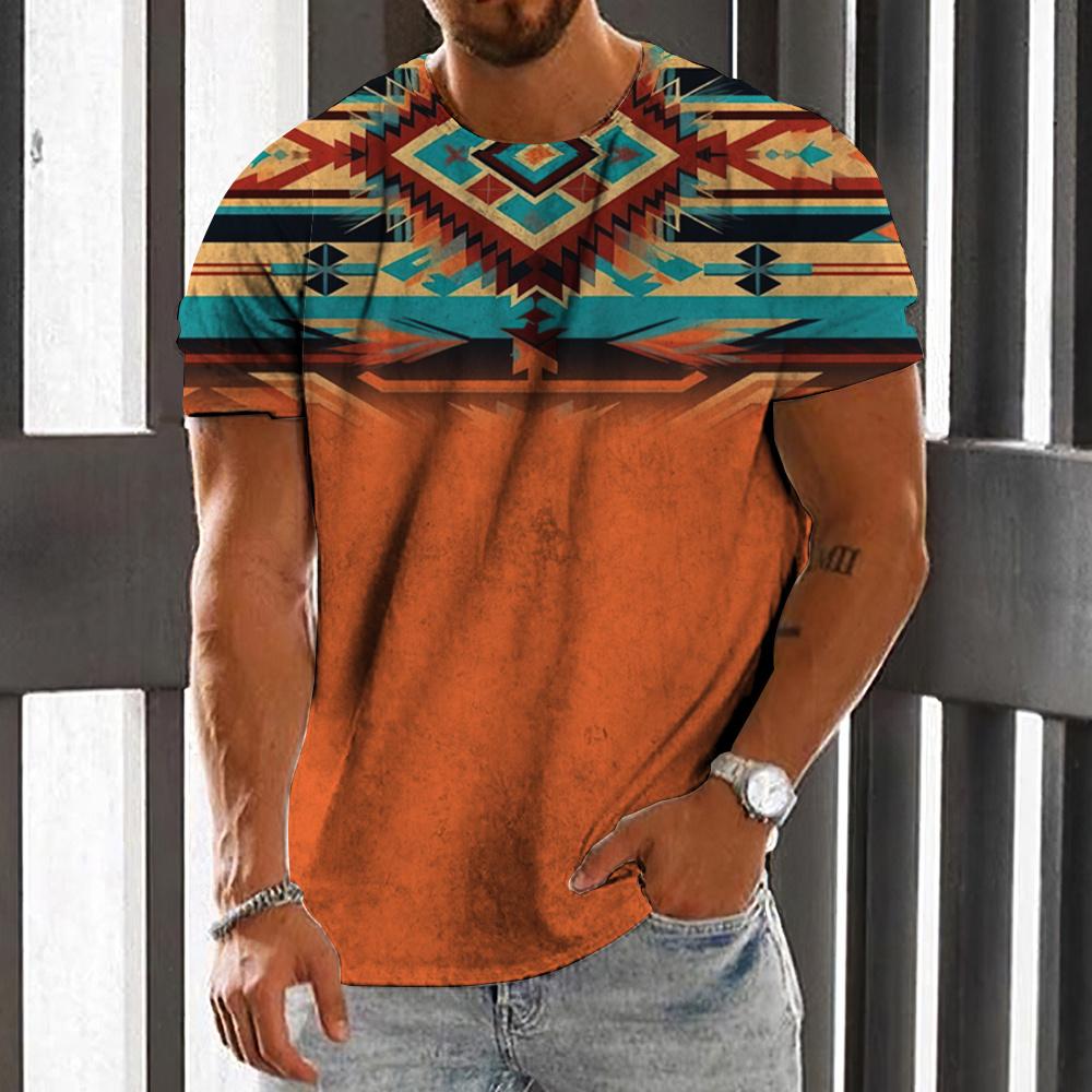 ETST WENDY 005 2023 Nieuwe Afrikaanse Man Kleding Dashiki T-shirt Korte Mouw 3D Print Traditionele Slijtage Casual Retro Etnische Mannen top Tees Zomer S