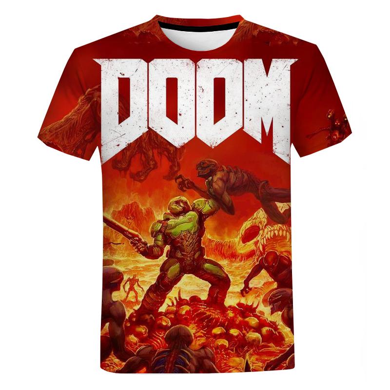 Baibao QIQI Doom Game 3D Print korte mouwen T-shirt voor mannen zomer casual oversized T-shirt mode Harajuku Street ronde hals tops 6XL