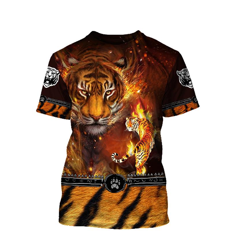 HerSight 3D Dieren T-shirt Man Tijger Afdrukken Tee Shirts Grappige Hip Hop Mannen Vrouwen Casual Top S