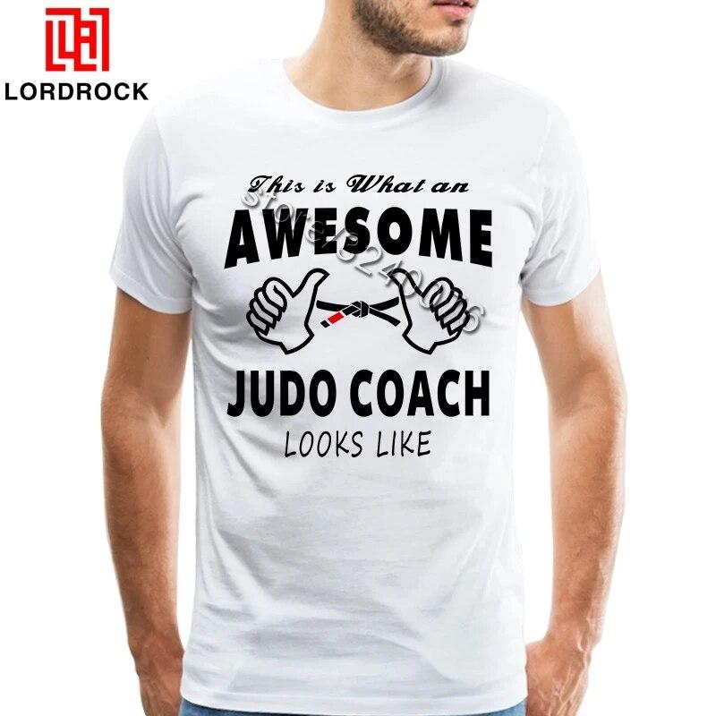 YSM Cotton Tshirt Jeugd Tees Judo bedrukt heren T-shirt met korte mouwen T-shirt O-hals Casual XS wit