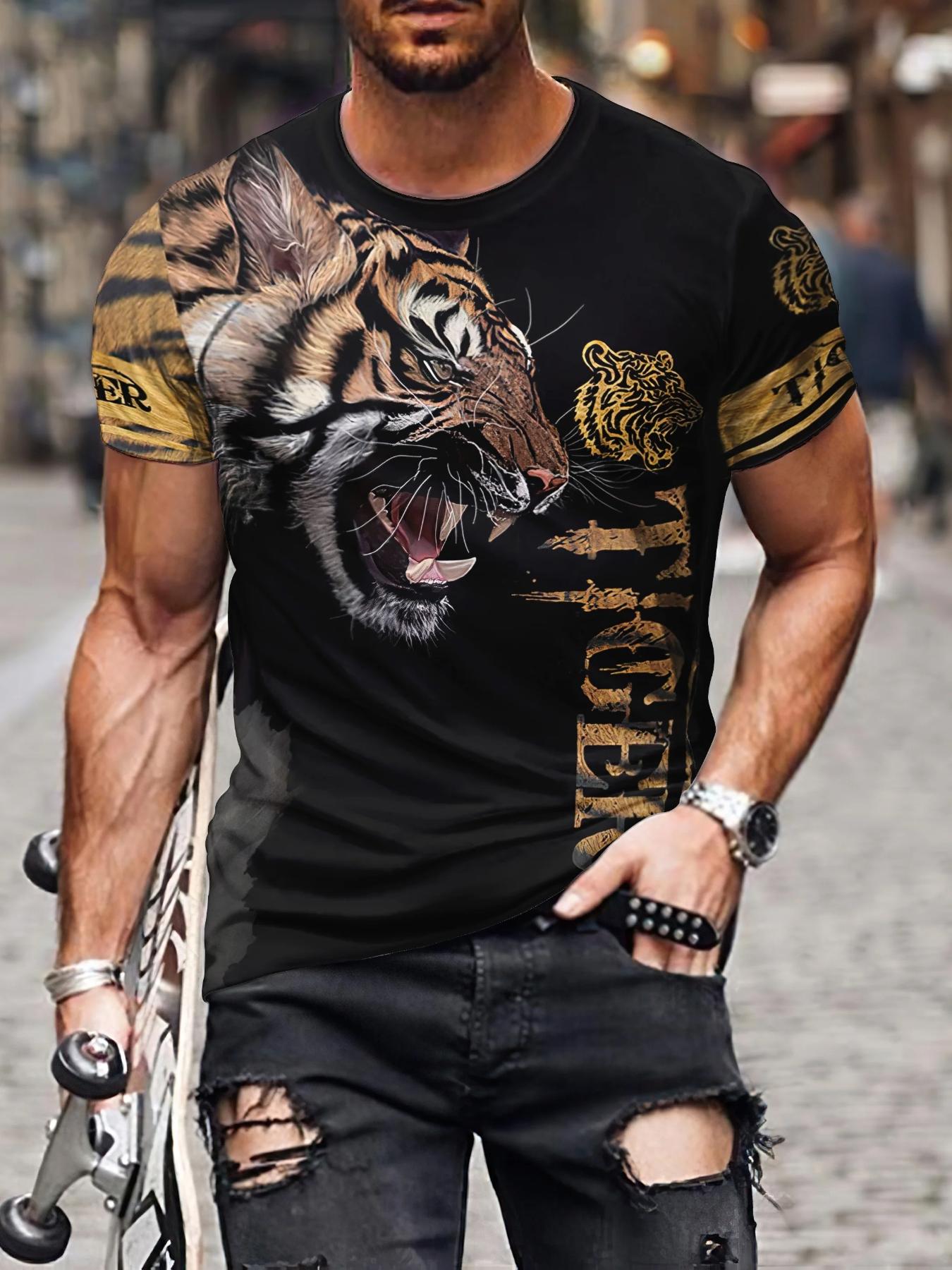 Xr 01 Zomer T-shirt Mannen Dier Leeuw 3d Print Mode Korte Mouw Top Micro Elastische Sport Fitness T-shirt Voor Mannen S