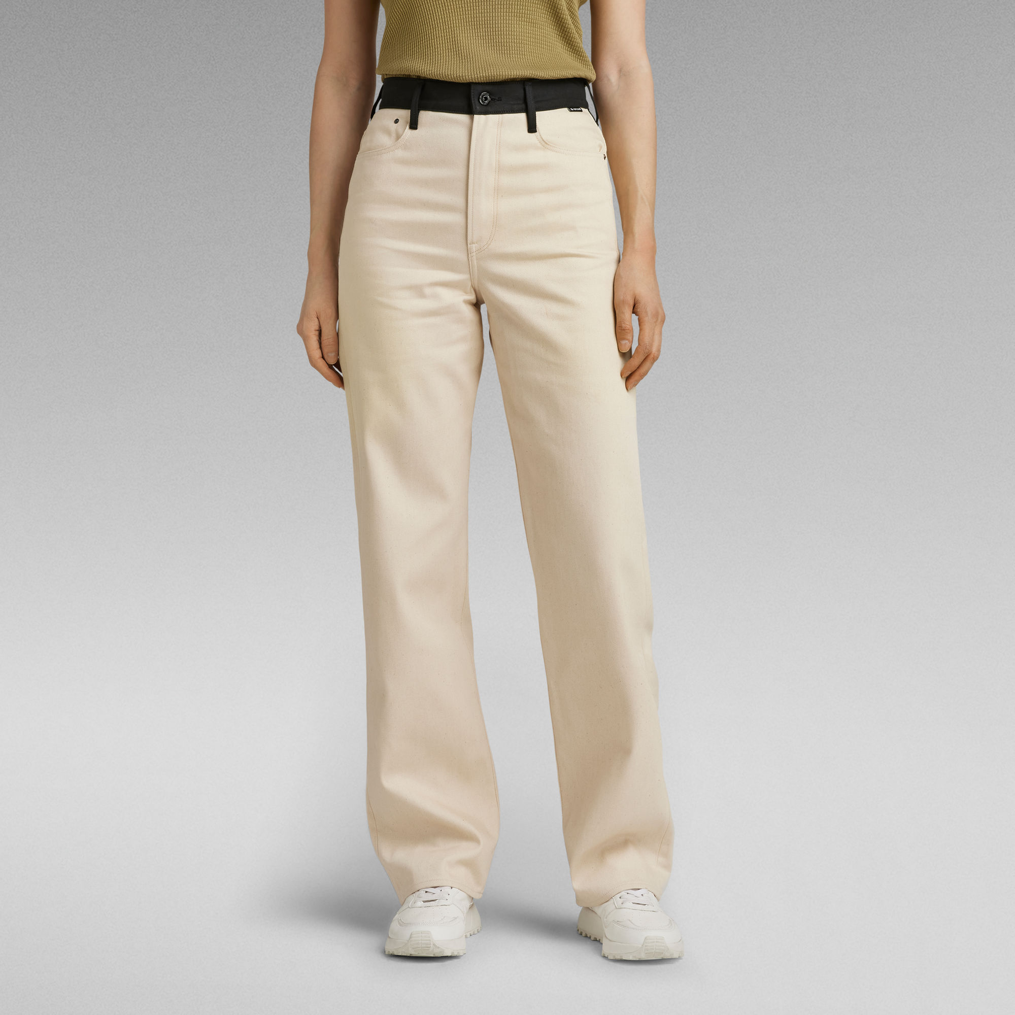 G-Star RAW Tedie Ultra High Straight PM Jeans - Beige - Dames