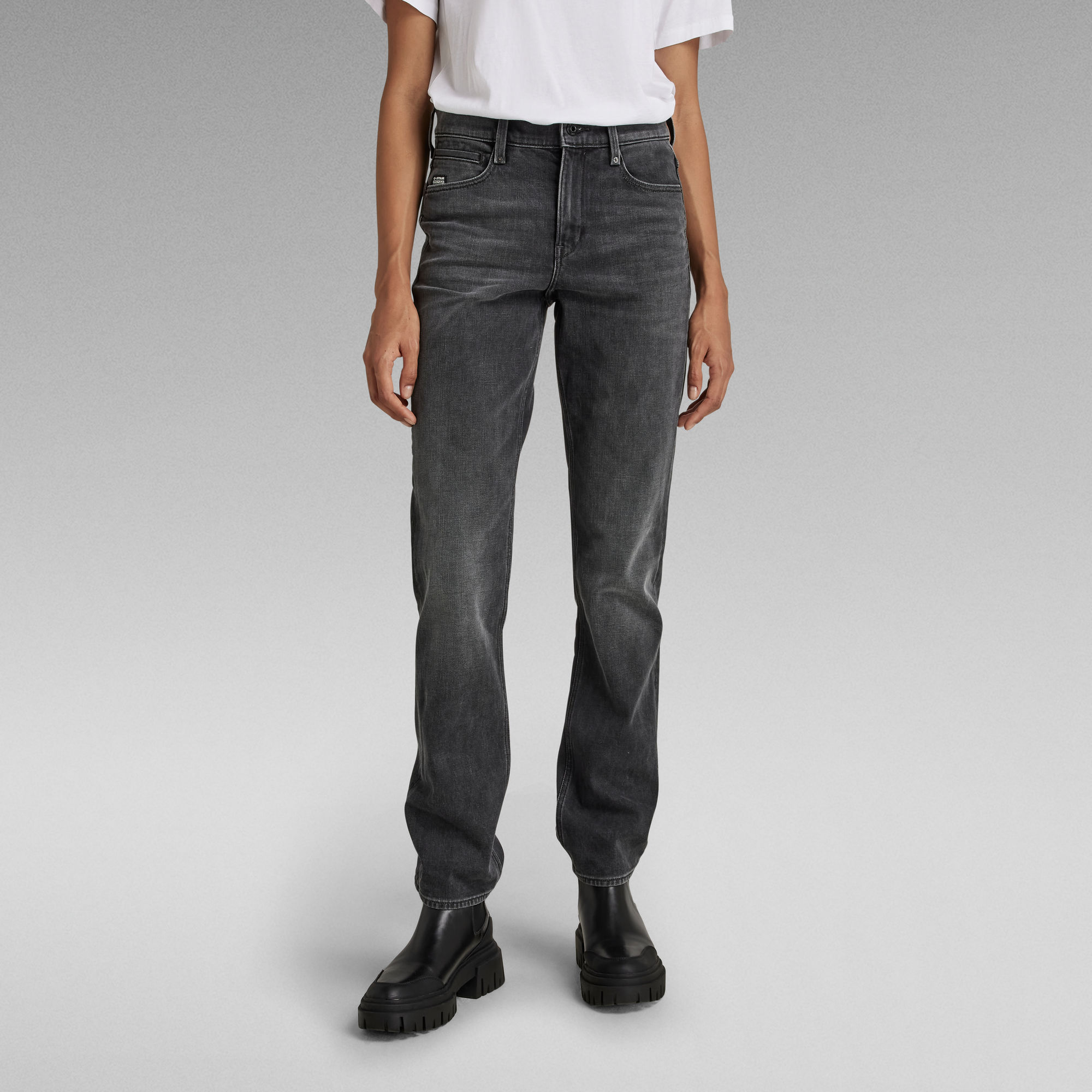 G-Star RAW Noxer Straight Jeans - Grijs - Dames