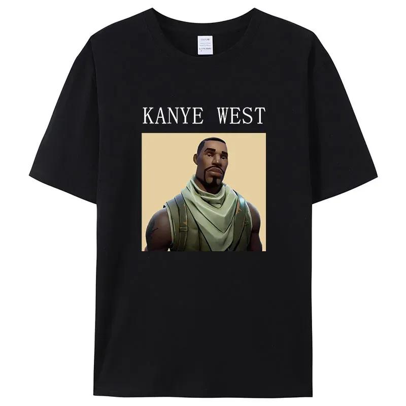 TENJINGE Trendy Grappige Kanye West Meme T-shirt Mannen Vintage Hip Hop Rap Stijl T-shirt Mannen Vrouwen Katoen Korte Mouw Oversized T-shirt streetwear S