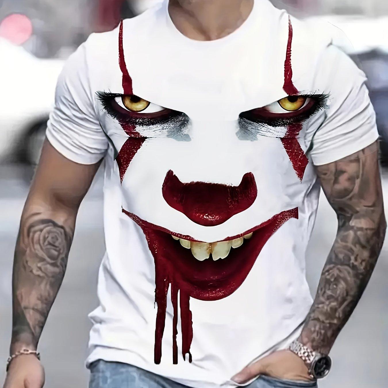 Etst 003 Zomer heren enge clown 3D print grafisch T-shirt S