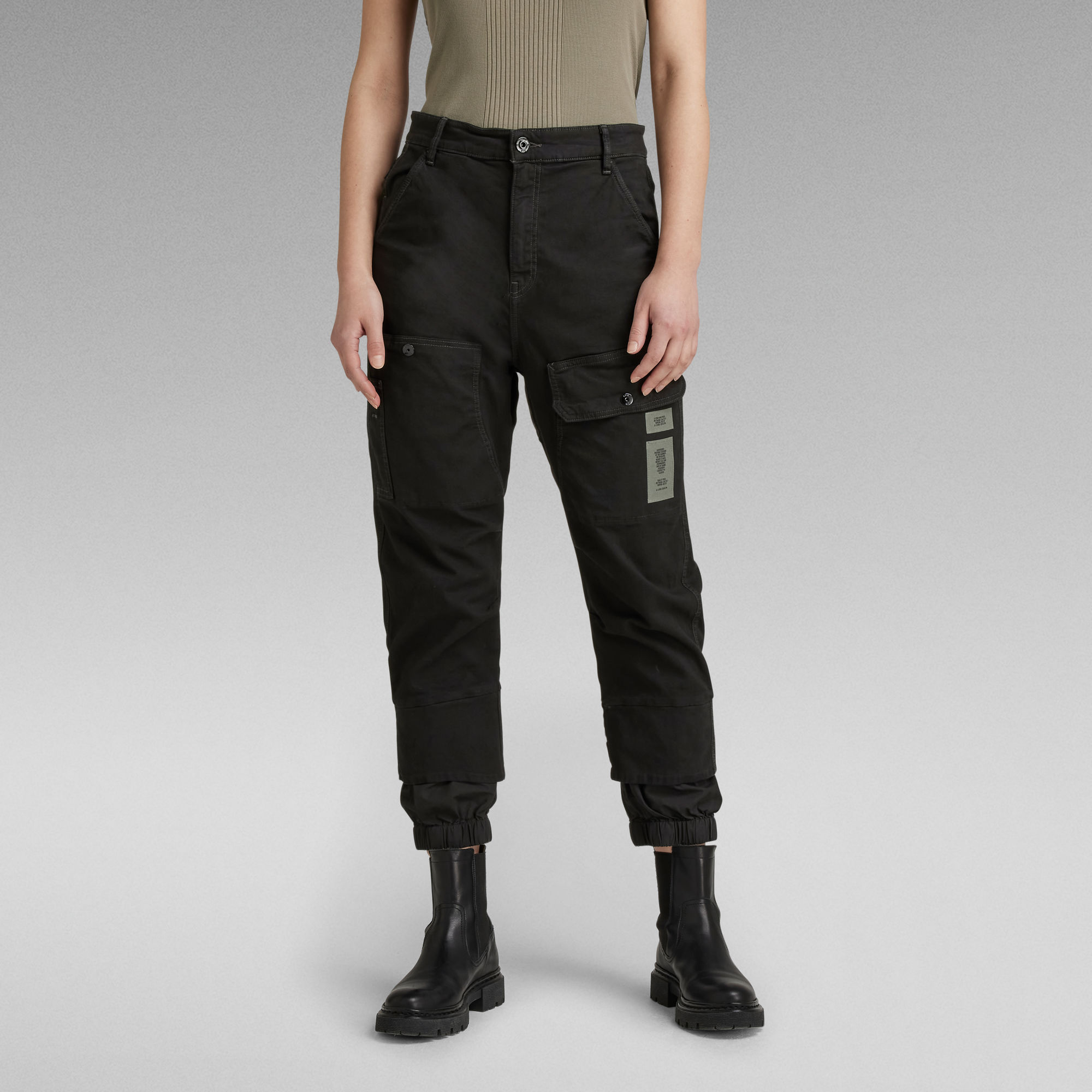 G-Star RAW Boyfriend Tapered Cargo Pants - Zwart - Dames