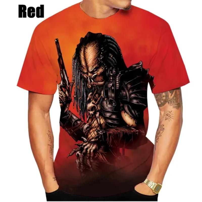 Plus Size FUGUIS Hot Seller Interessante Predator 3D Geprint T-shirt Zomer Mannen Vrouwen Mode Casual Oversized T-shirt Harajuku Straatkleding S