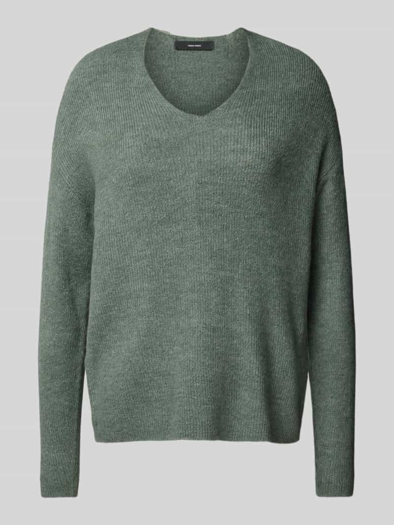 Vero Moda Regular fit gebreide pullover met V-hals, model 'CREWLEFILE'