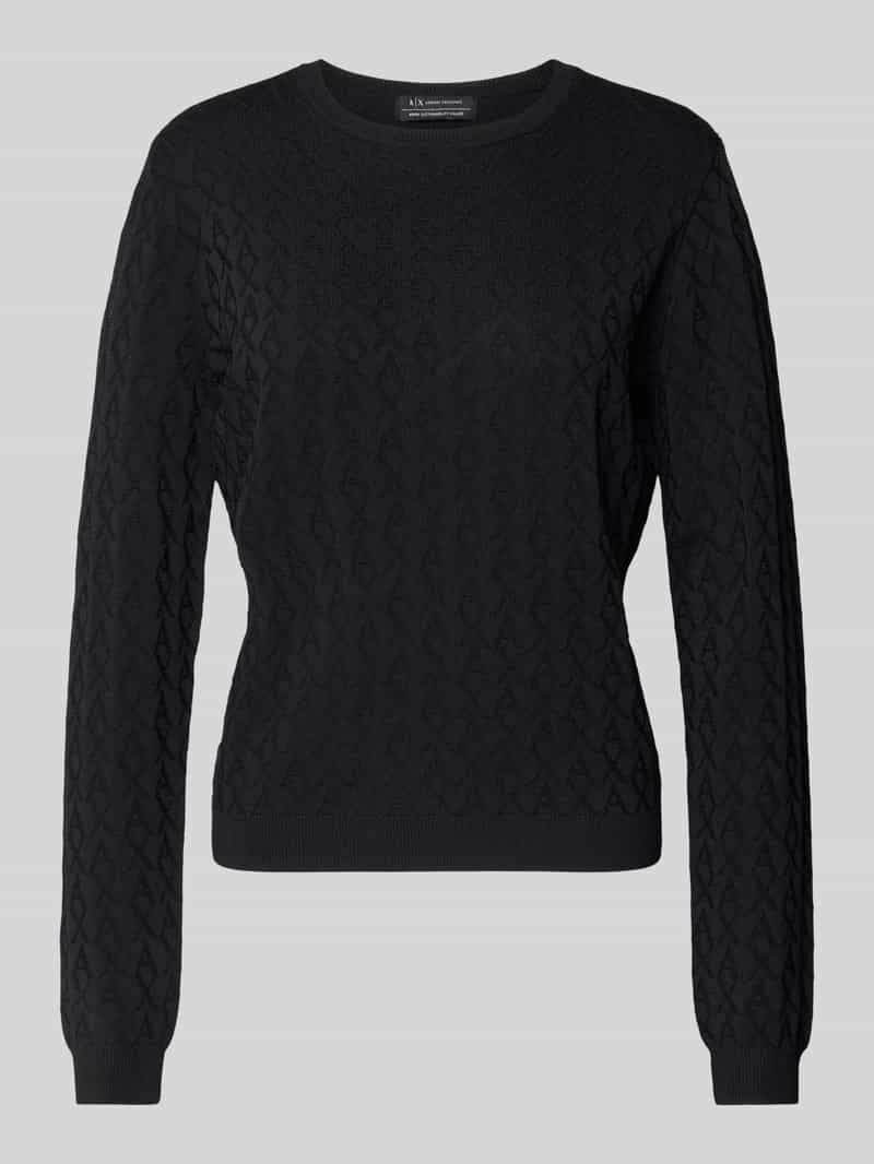 Armani Exchange Gebreide pullover met structuurmotief