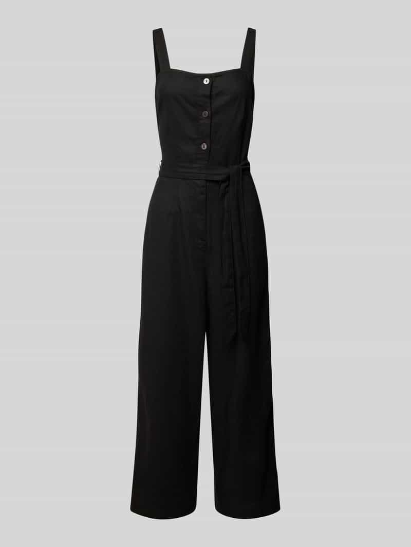 Only Jumpsuit van een mix van linnen en viscose, model 'CARO'