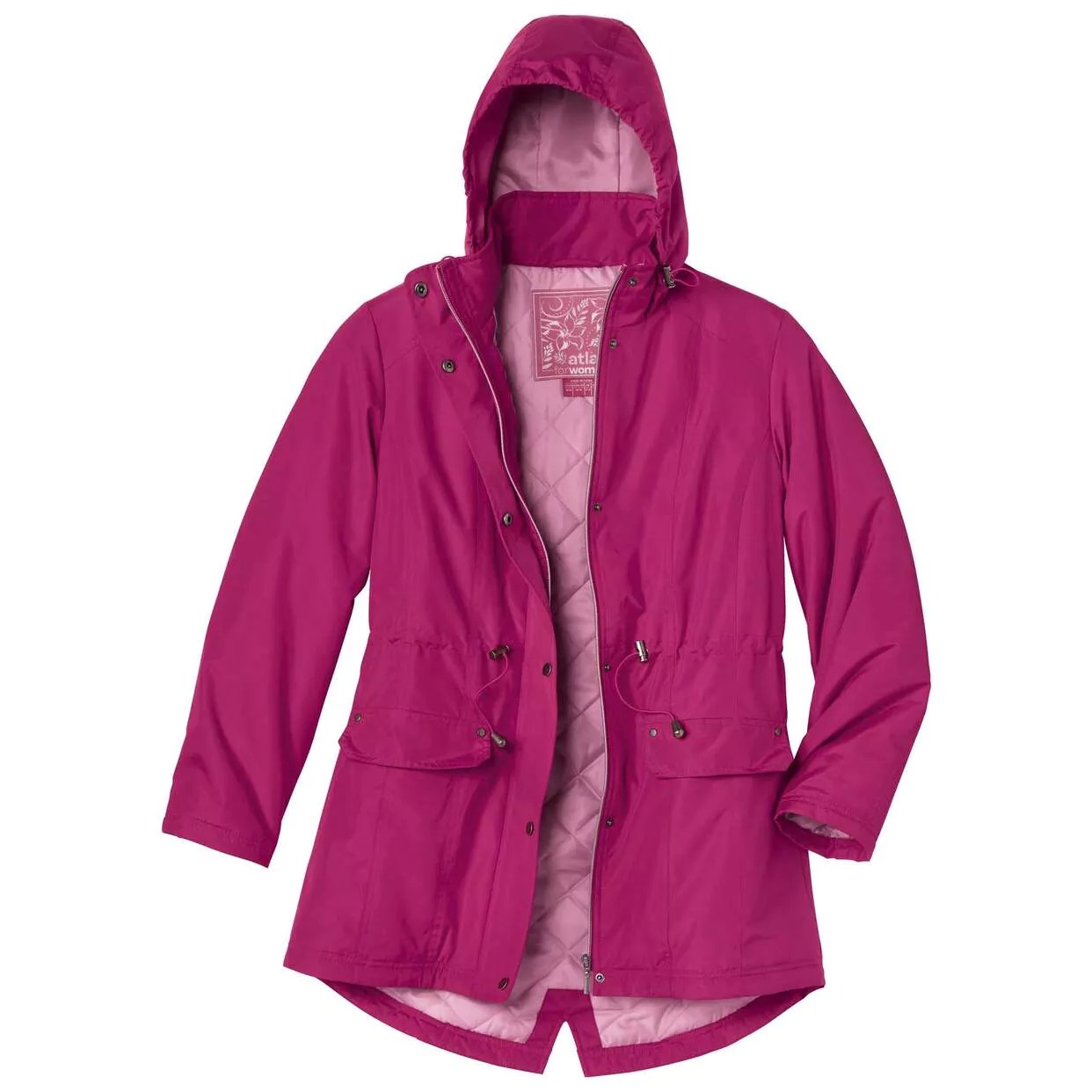 Atlas for Women Dames gewatteerde waterafstotende hooded parka