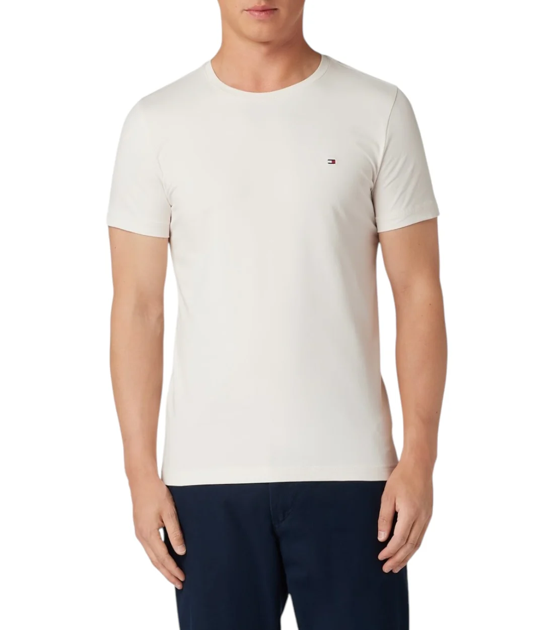 Tommy Hilfiger Logo geborduurde katoenen t-shirt