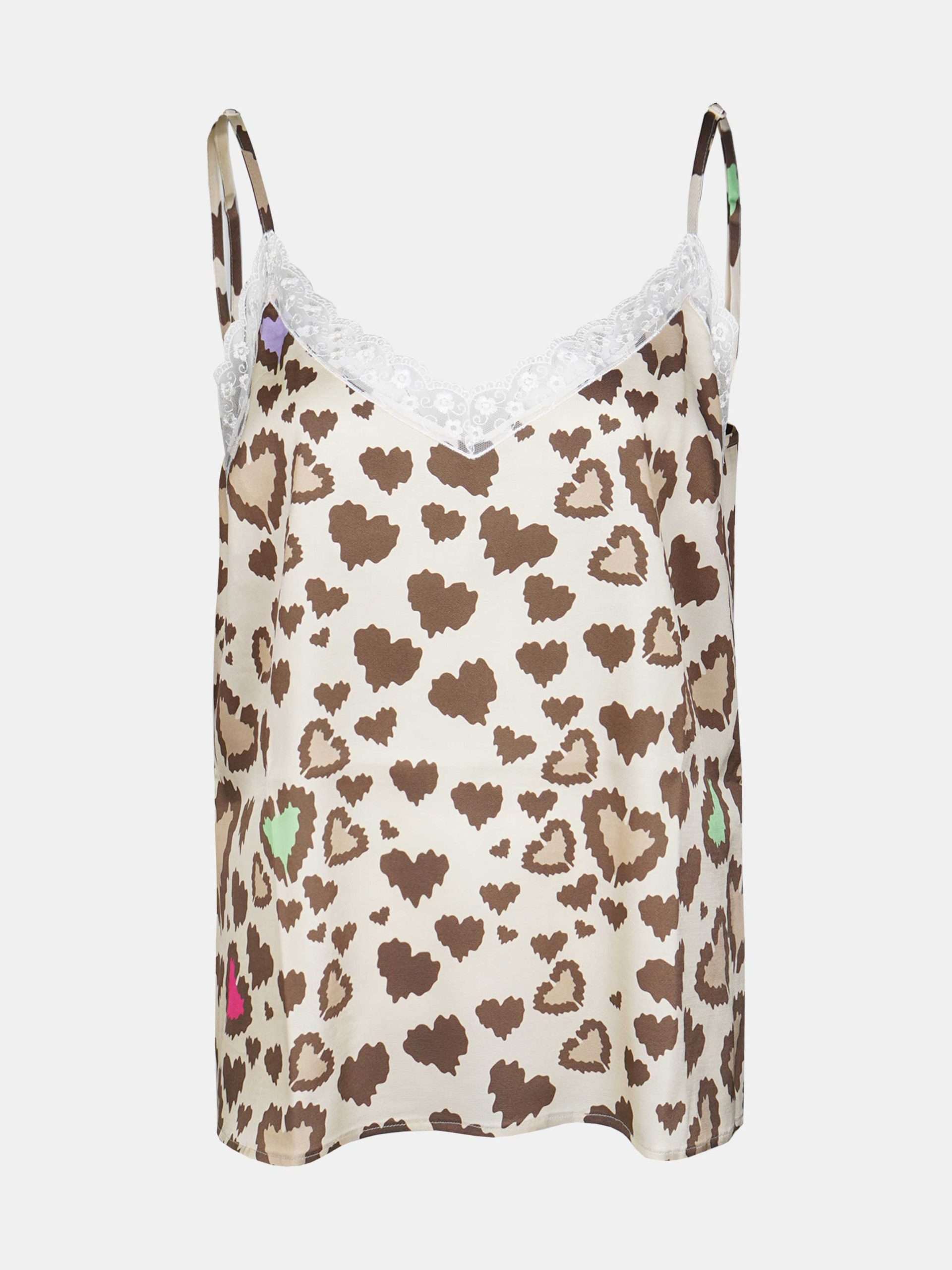 Mucho Gusto Slip top leopard hartjes