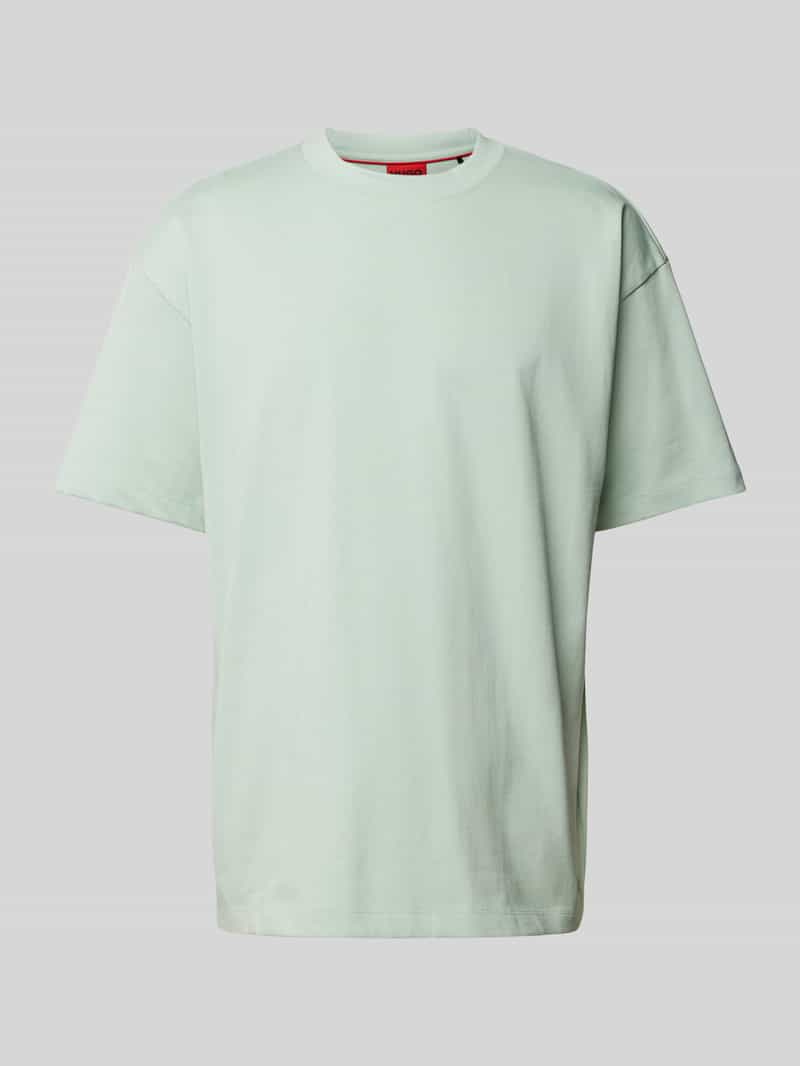 HUGO T-shirt met labeldetail, model 'Dplanitee'