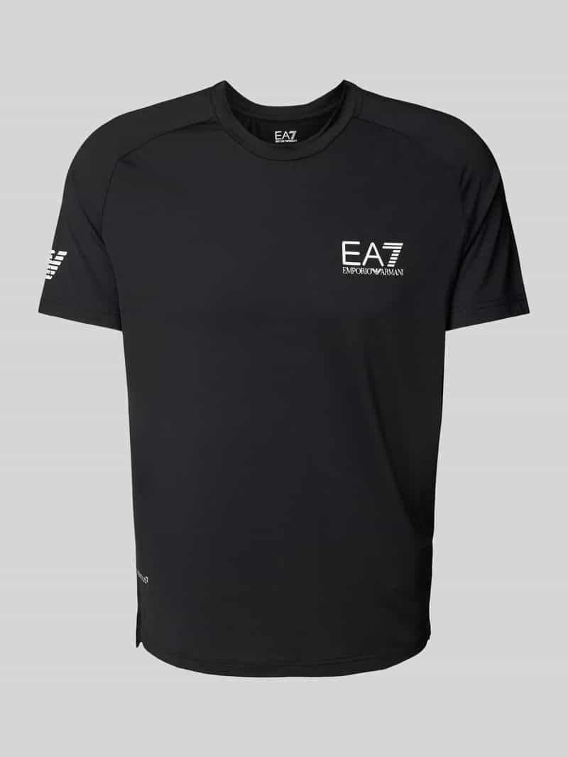 EA7 Emporio Armani T-shirt met labelprint, model 'VENTUS7'