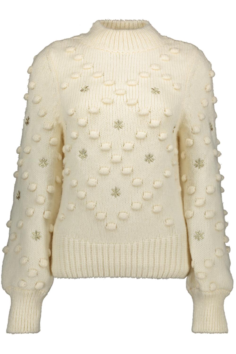 Geisha pullover dot & flower 44556-23 10 off-white/sand