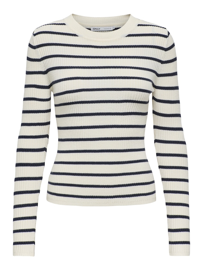 Only onllouisa l/s pullover knt nca 15344579 birch stripes