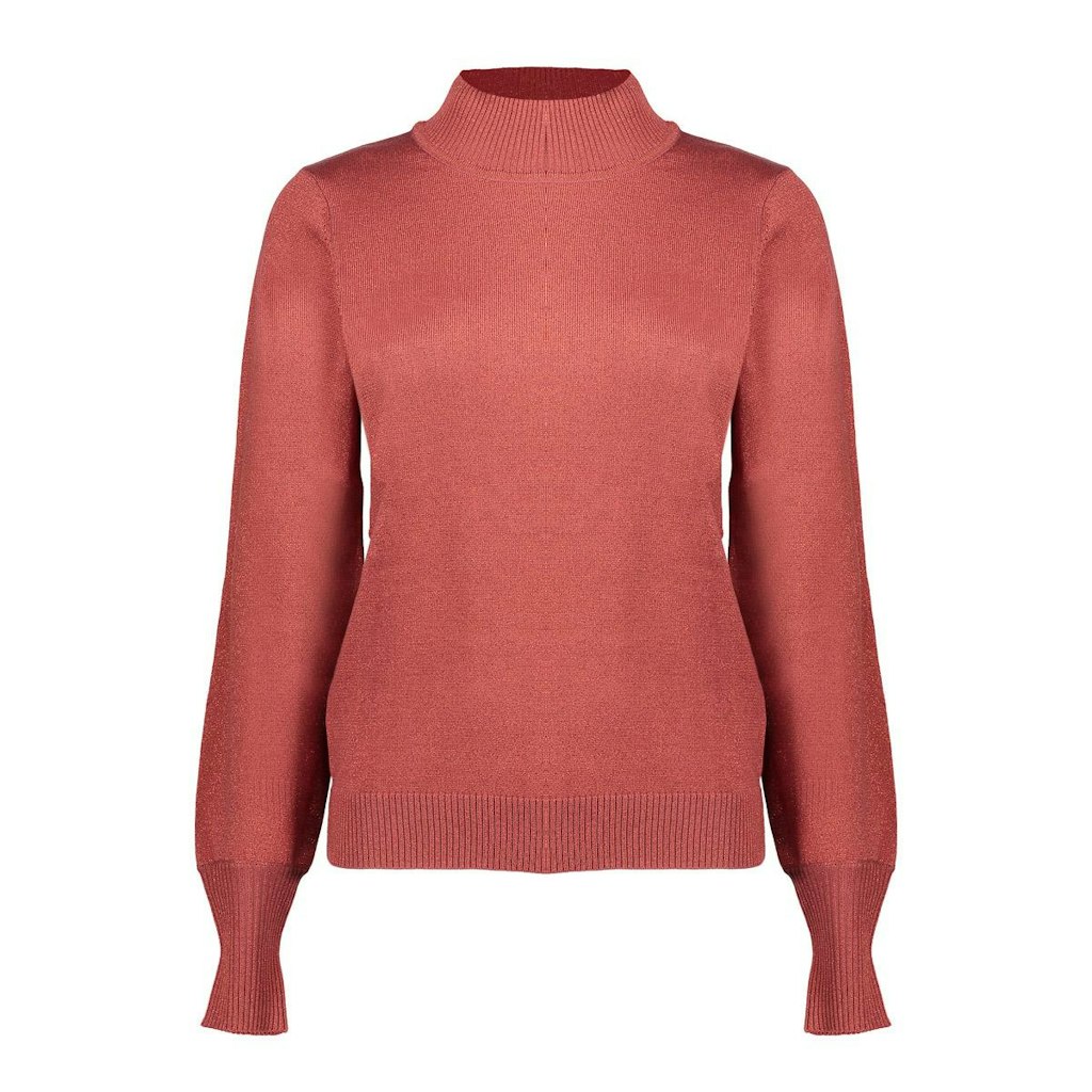 Geisha pullover basic turtle lurex 44567-14 495 rhubarb lurex