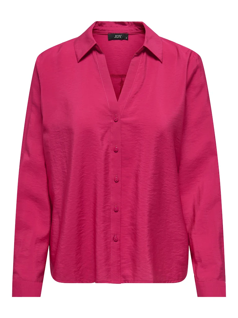 Jacqueline de Yong Camille l/s loose v-neck shirt