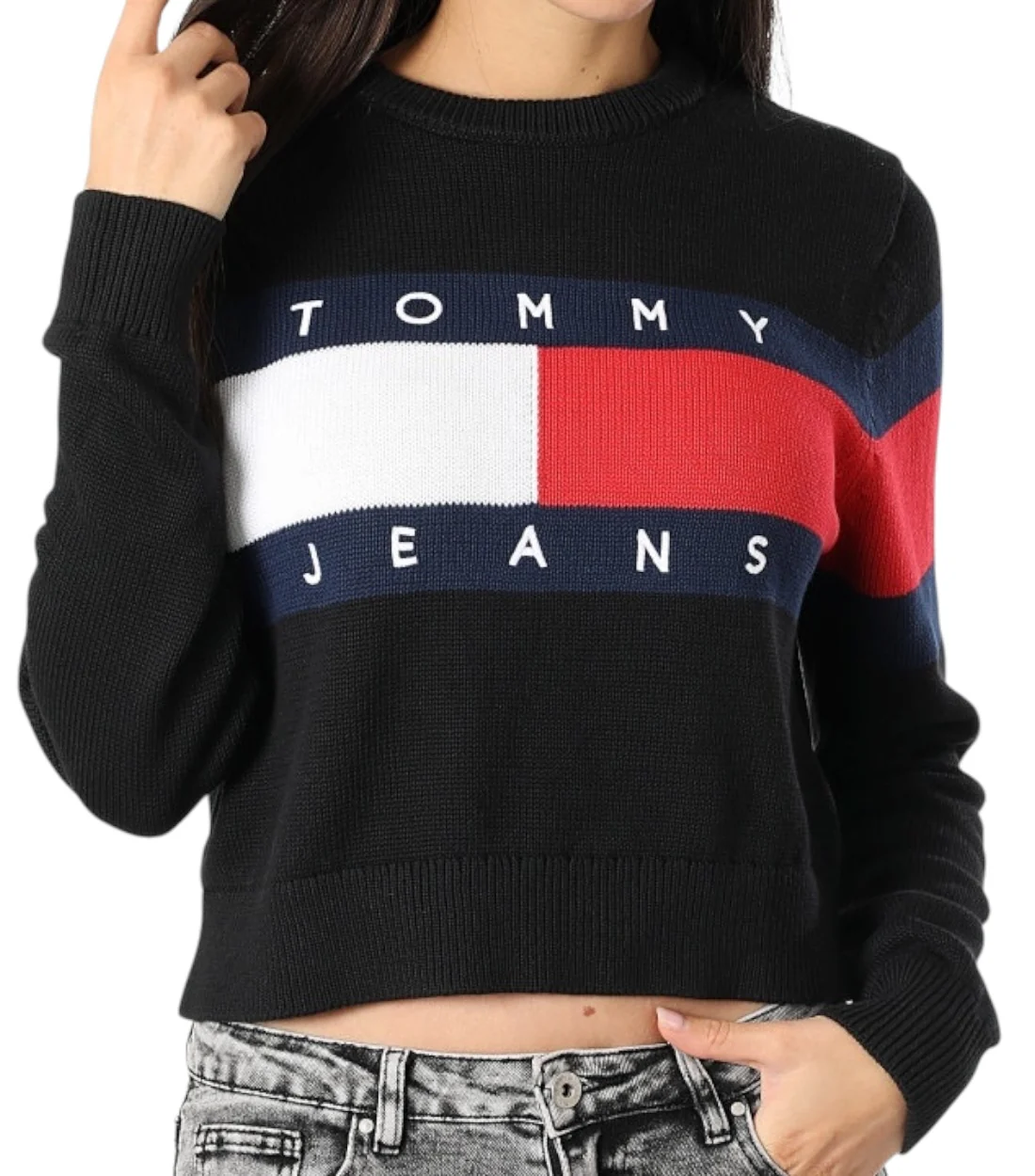 Tommy Hilfiger Center flag jersey mujer