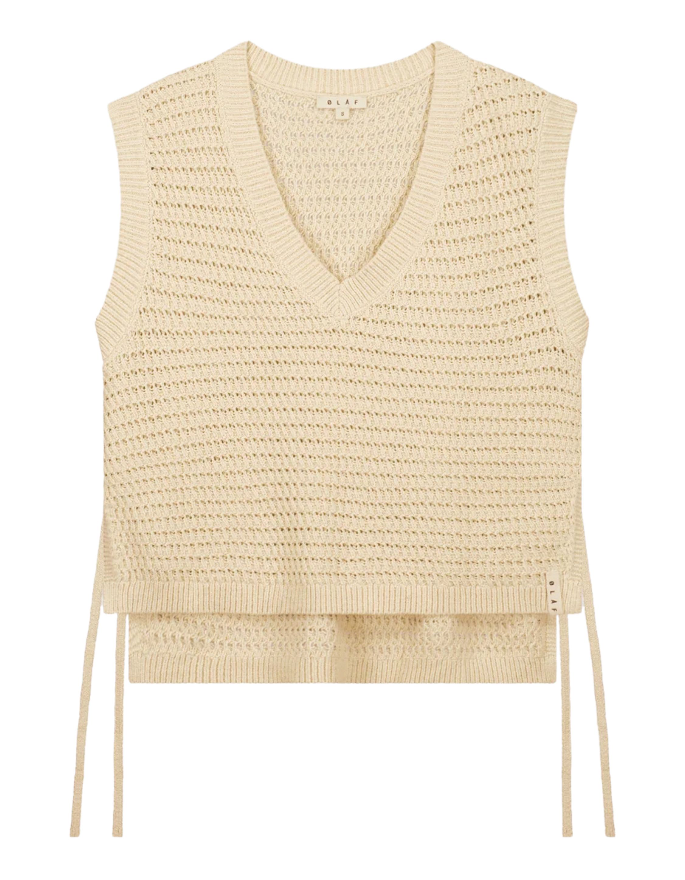 Olaf Hussein Open knit vest spencers w200702