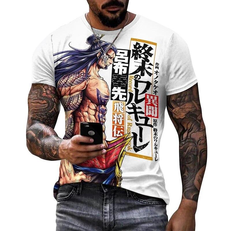 Xr 01 Anime Record Van Ragnarok Grafische T-shirt Voor Mannen Kleding Harajuku Mode 3D Gedrukt Manga Cartoon Mannen Y2k T-shirt streetwear S