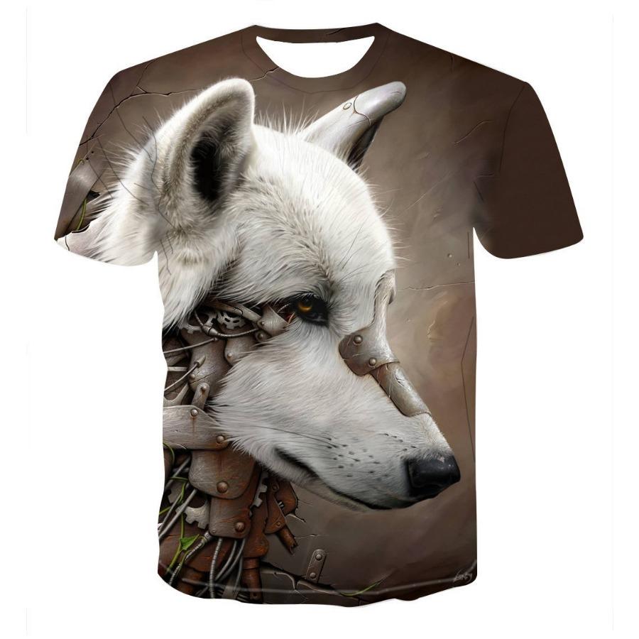 ForYourBeauty 3D Tijger Wolf Print T-shirt Mannen Vrouwen Zomer Animal Tee Liefhebbers Kleding Man O Hals Korte Mouw Losse tops Ademend Koppels T-shirts S