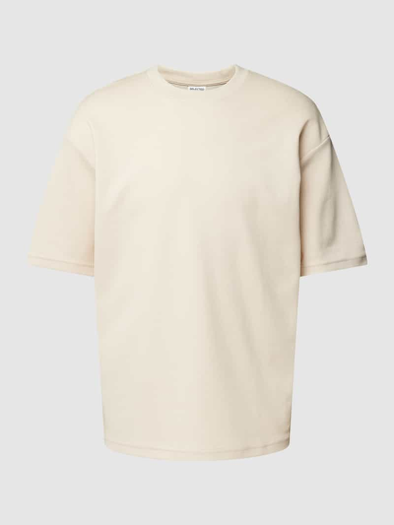 Selected Homme Relaxed fit T-shirt met ronde hals, model 'OSCAR'