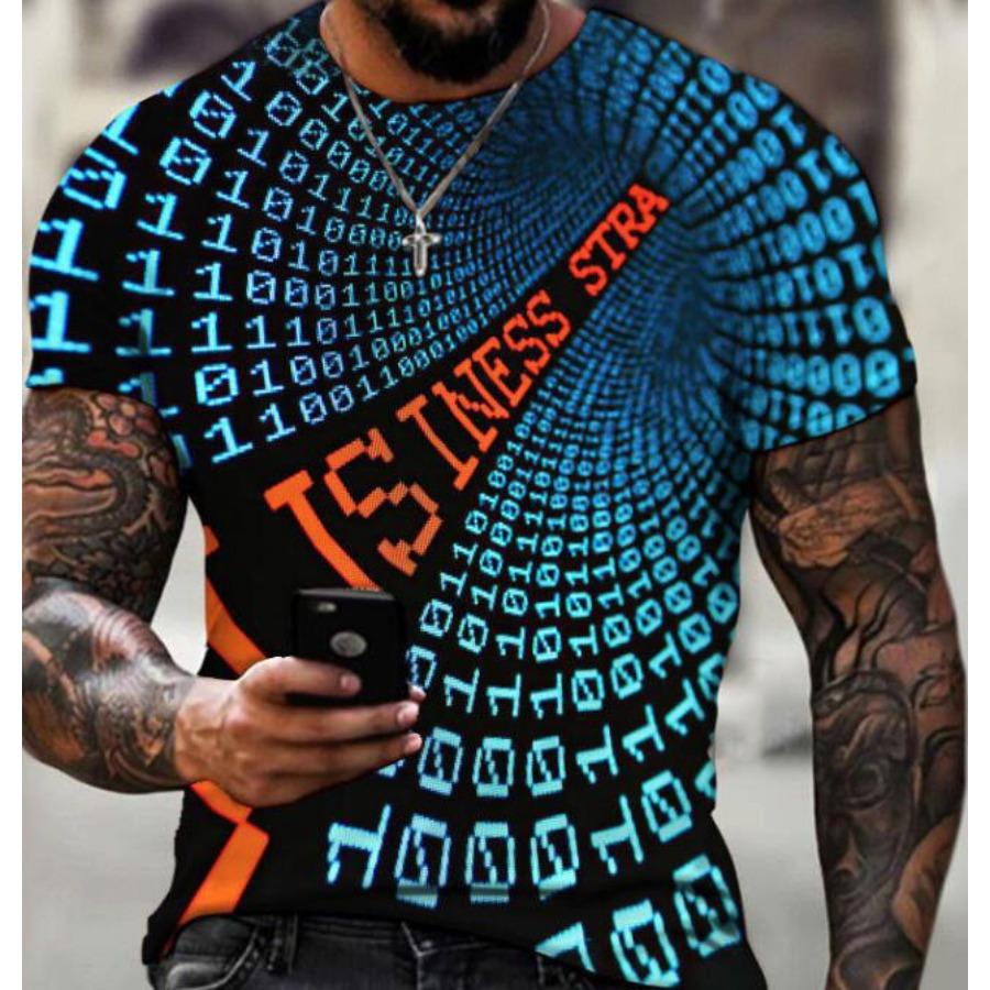 HerSight Casual Mannen 3D Bedrukte T-shirt O Hals Korte Mouw Tops Streetwear Kleding Mannelijke Zomer Outfit Tee Sportwear T-shirts S