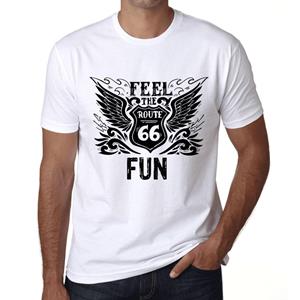 Ultrabasic Vintage T-shirt voor heren Grafisch T-shirt Voel het plezier Wit XS wit