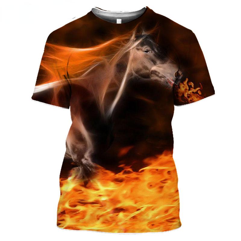 HerSight Mannen Plus Size Kleding Losse Zomer Tops Dier 3D Print T-shirt Paar Soldaat Tijgerpatroon Tees O Hals Korte mouw Top Ademende Man Shirts XS