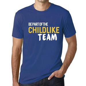 Ultrabasic Vintage T-shirt voor heren, grafisch T-shirt Maak deel uit van het kinderlijke team Royal Blue XS denimblauwe kleur
