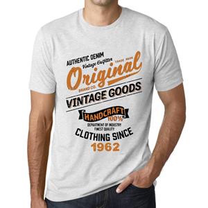 Ultrabasic Vintage T-shirt voor heren Grafisch T-shirt Vintage goederen sinds 1962 Vintage wit XS anti-flash witte kleur
