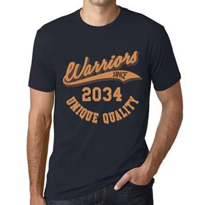 Ultrabasic Heren Vintage T-shirt Grafische T-shirt Warriors Sinds 2034 Marine XS afgrond