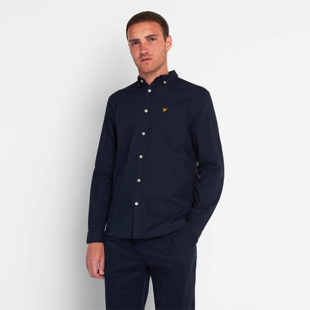 Lyle & Scott Regelmatig fit lichtgewicht Oxford -shirt in Marine