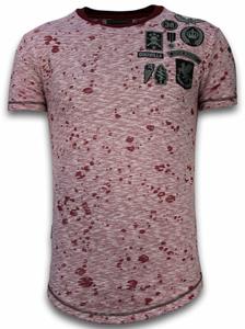 Local Fanatic Longfit asymmetric embroidery t-shirt patches