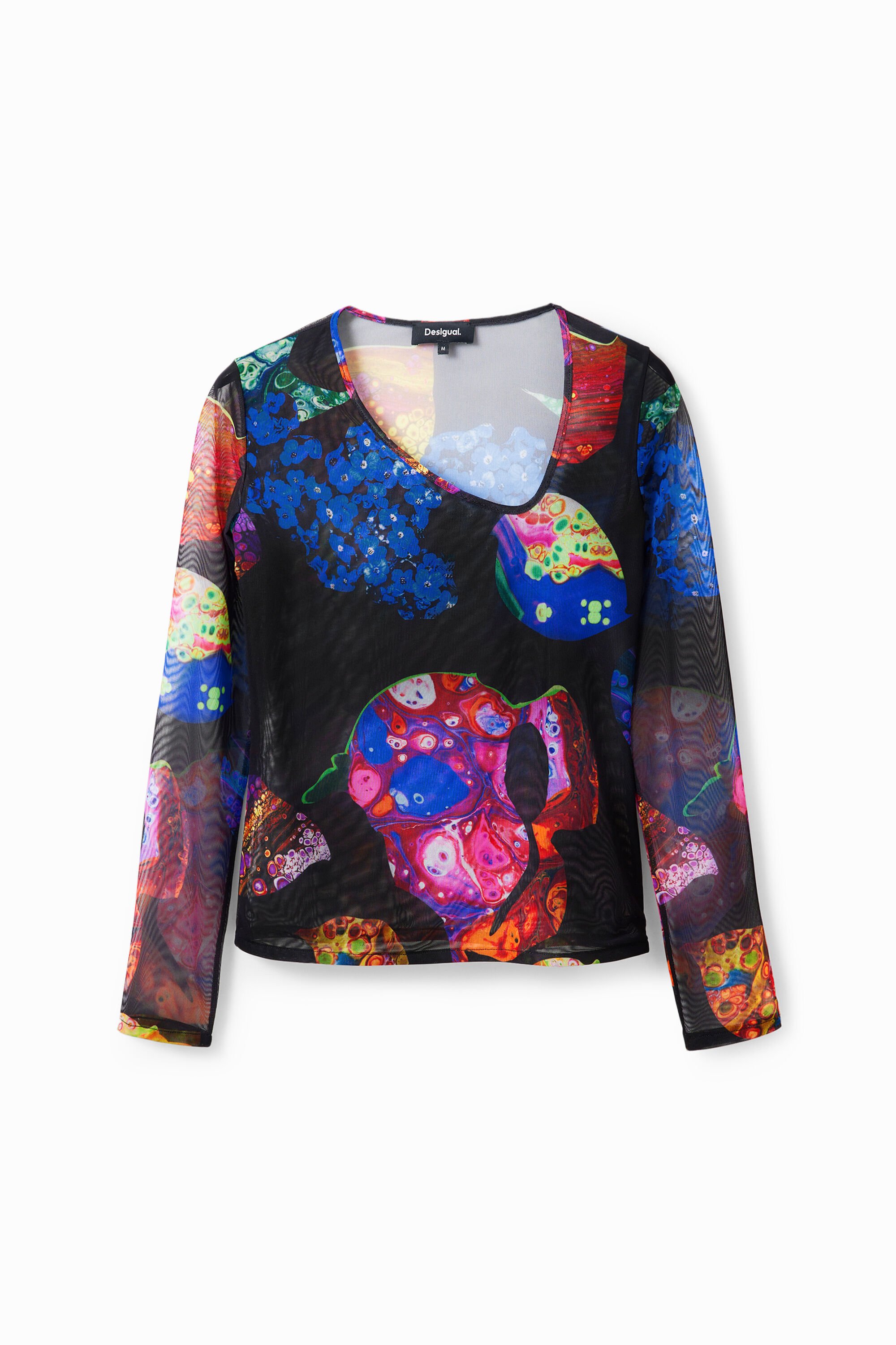 Desigual Tulen T-shirt met mineraalprint M. Christian Lacroix - BLACK