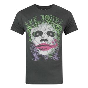 Pertemba FR - Apparel Jack Of All Trades Heren Distressed Face The Joker T-shirt S houtskool