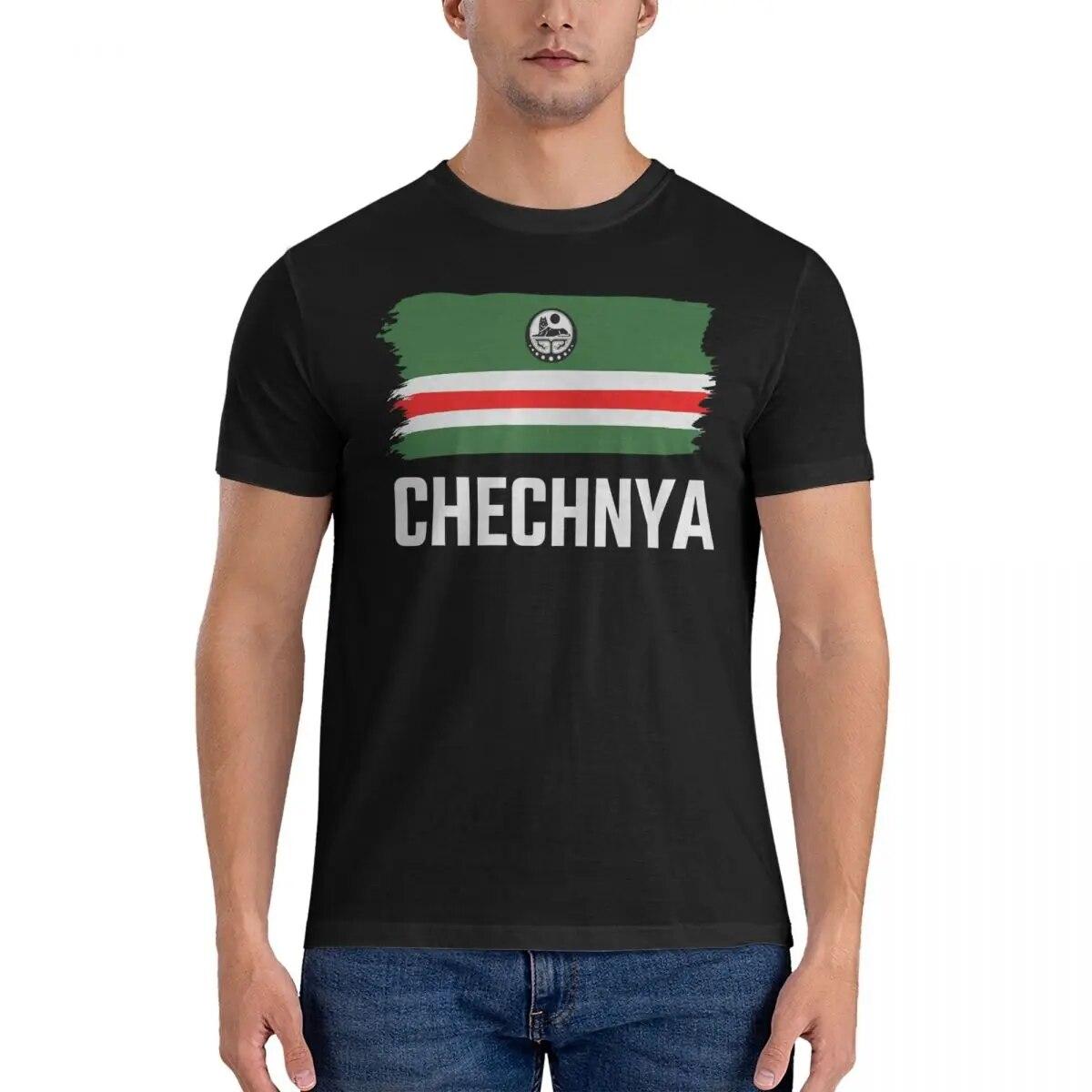 Baibao QIQI Republiek Tsjetsjenië Tsjetsjeense vlag 2 T-shirts Volwassen T-shirt Geeky activiteit Competitie Vintage Fris Snel drogend T-shirt met korte mouwen 6XL