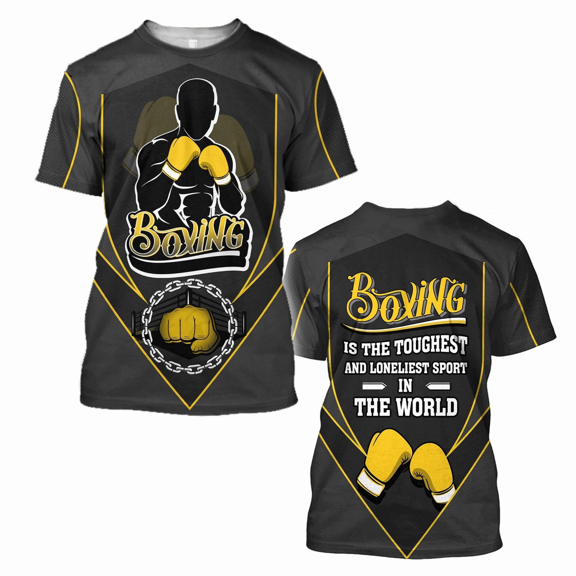 Xin nan zhuang Boks Sweatshirt Heren T-shirt 3D Print Sport Korte Mouw T-shirts Zomer O Hals Losse Kleding Oversized Mode Streetwear Tops 6XL