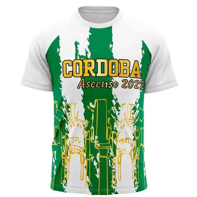 Xin nan zhuang Cordoba Heren T-shirt Zomer 3d Geprint Casual Sport Polyester Snel drogend Korte mouwen Oversized Herenkleding 6XL
